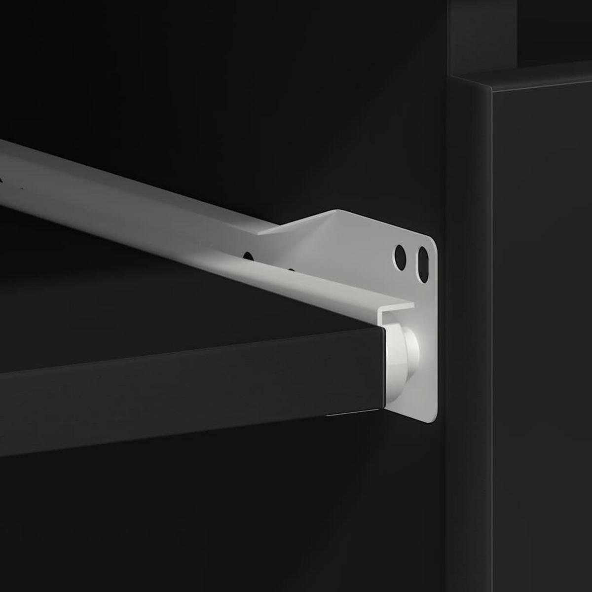 SCHREIBTISCH mit 3 Schubladen, 1 Tastaturauszug 90/45/76 cm aus Holzwerkstoff Schwarz - Schwarz, Holz (45/90/76cm) - vidaXL