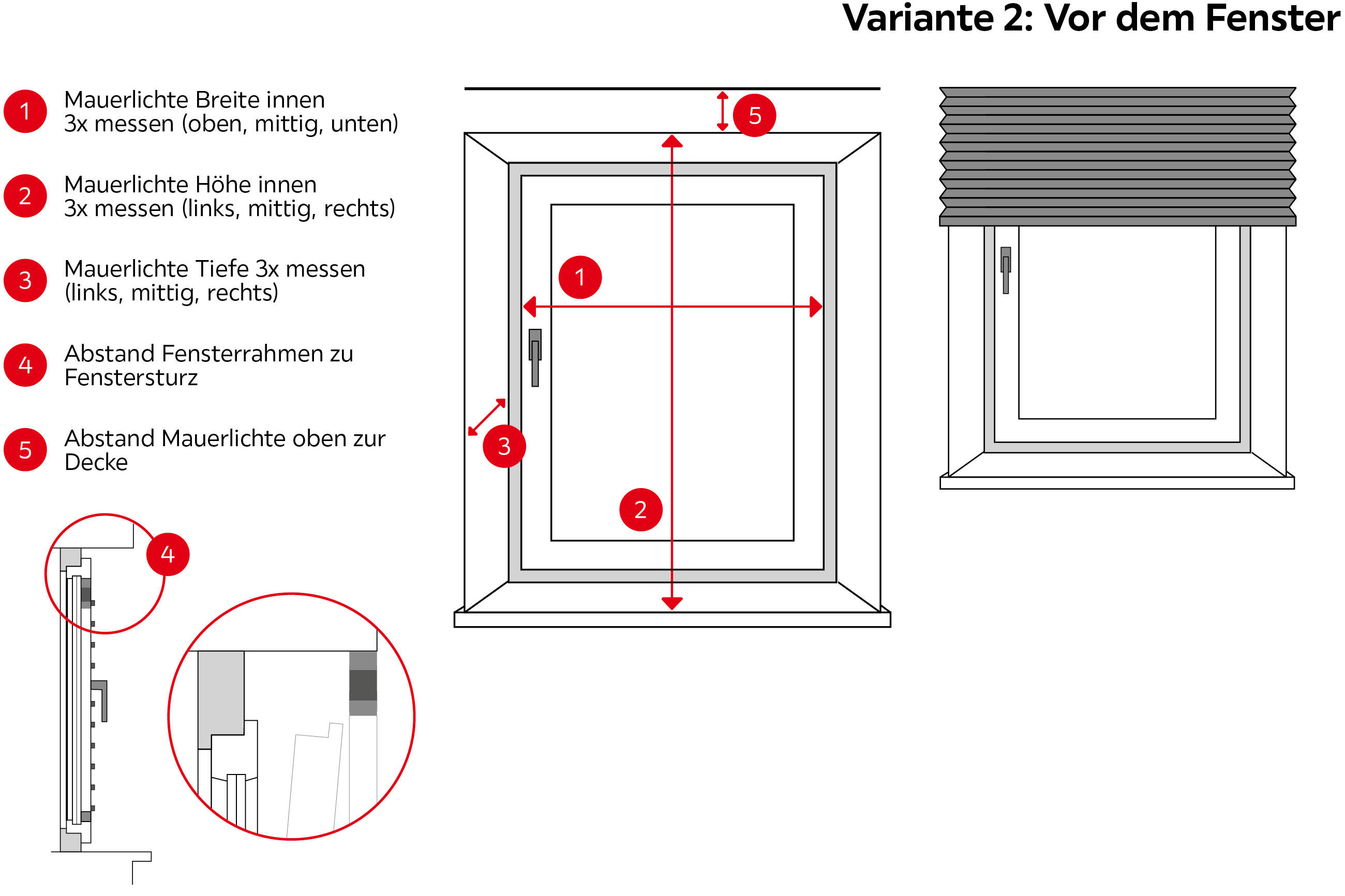 Variante 2: Vor dem Fenster