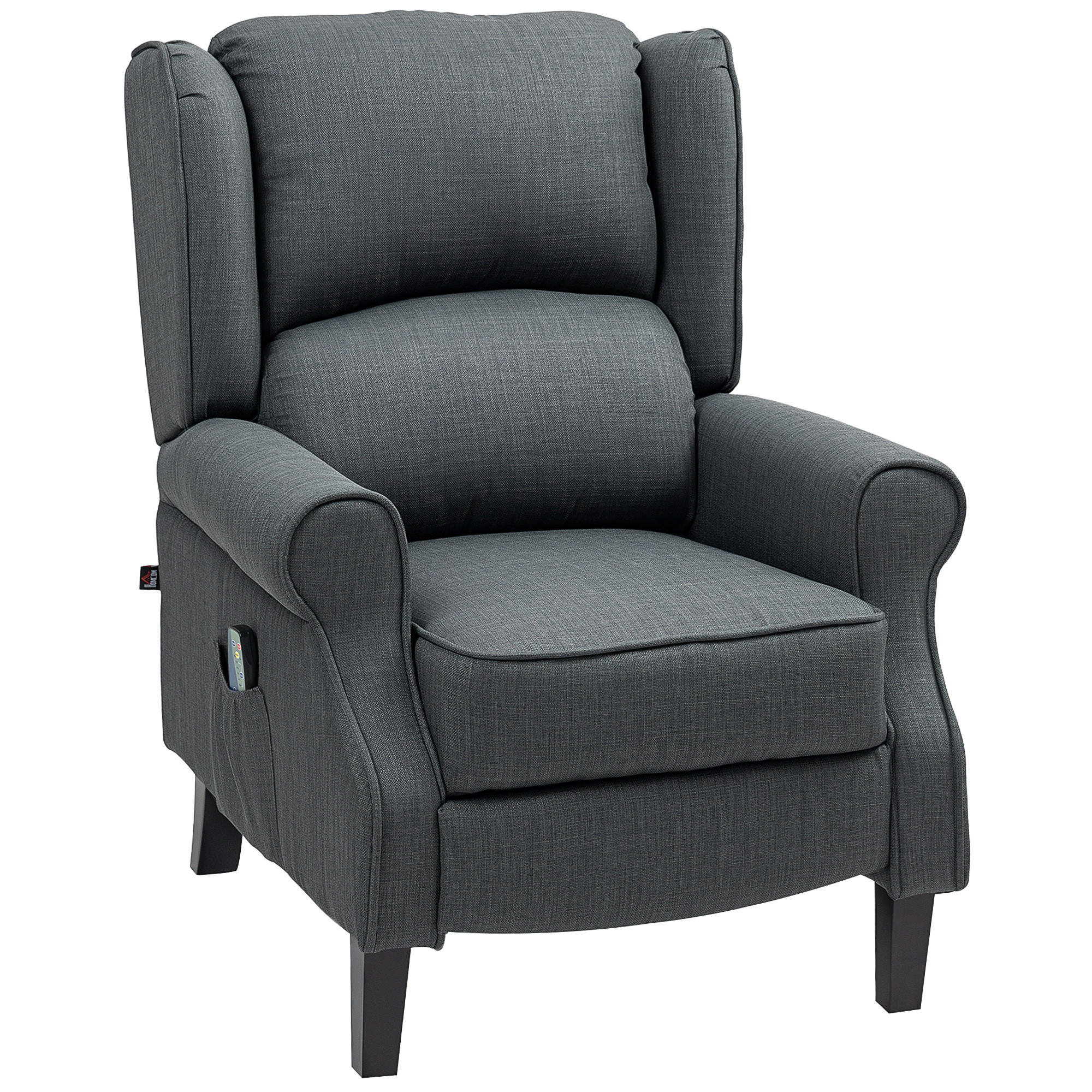 RELAXSESSEL Fernsehsessel mit Liegefunktion, Dunkelgrau - Dunkelgrau, Textil (78/101/83cm) - HOMCOM