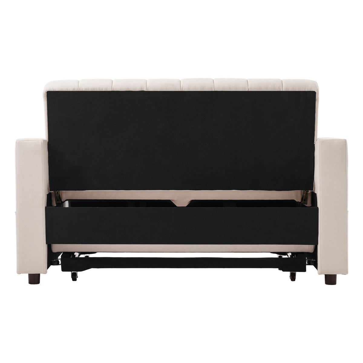 SCHLAFSOFA Multifunktional mit verstellbarer Rückenlehne Beige Baumwolle 136/162/84 cm - Beige, Textil (136/84/162cm) - OKWISH