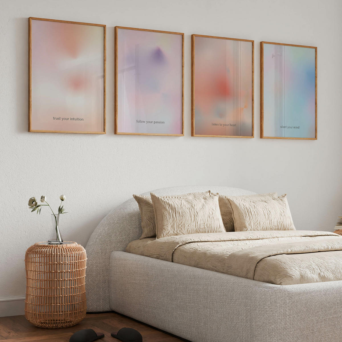 PLAKÁT Sada Aura Afirmace Citáty Sebeláska 4x A4 21x30 cm - různobarevná, papír (21/30/30cm) - Muralo