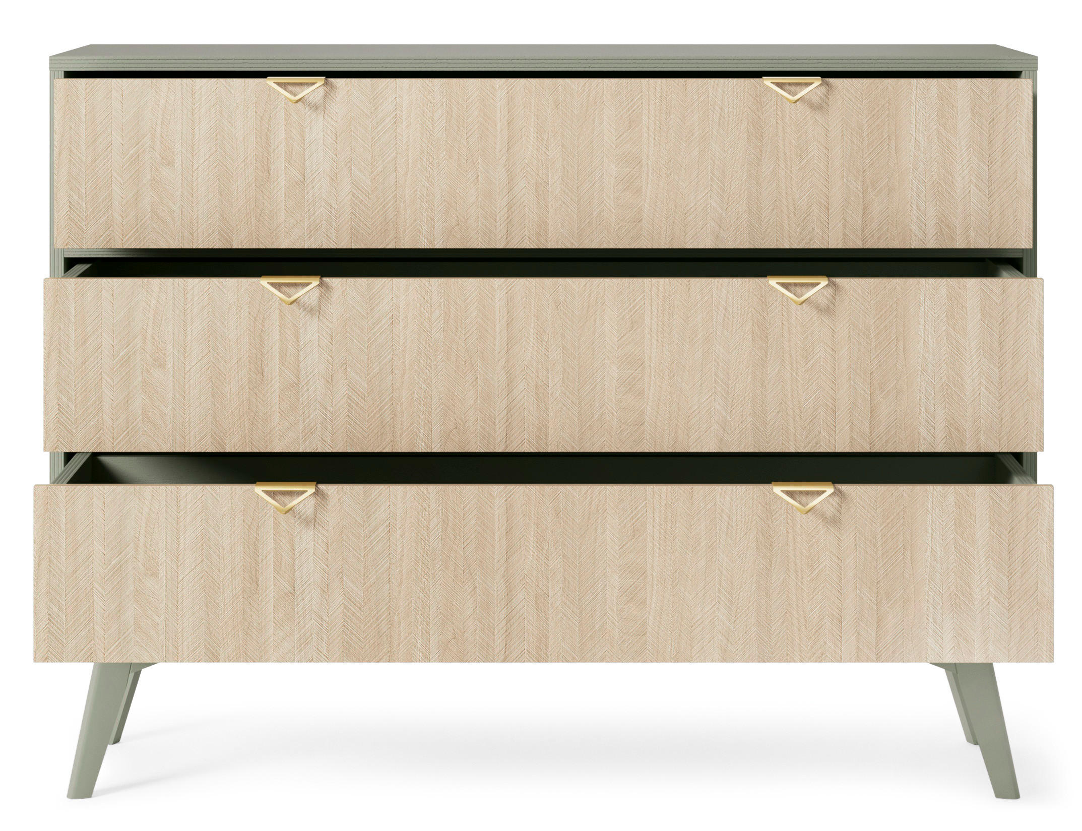 KOMMODE Firr Eukalyptus - Eukalyptusholzfarben, Holzwerkstoff (106/80/38cm) - Bettso