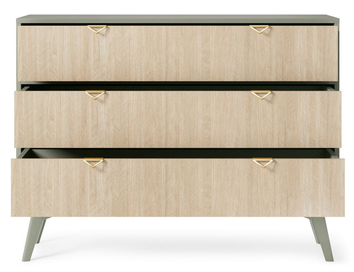 KOMMODE Firr Eukalyptus - Eukalyptusholzfarben, Holzwerkstoff (106/80/38cm) - Bettso