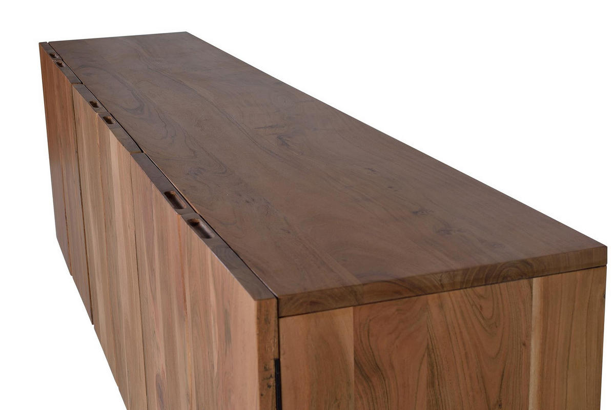 SIDEBOARD aus Akazienholz und Metall - Braun, Holz (45/74/220cm) - Giner y Colomer