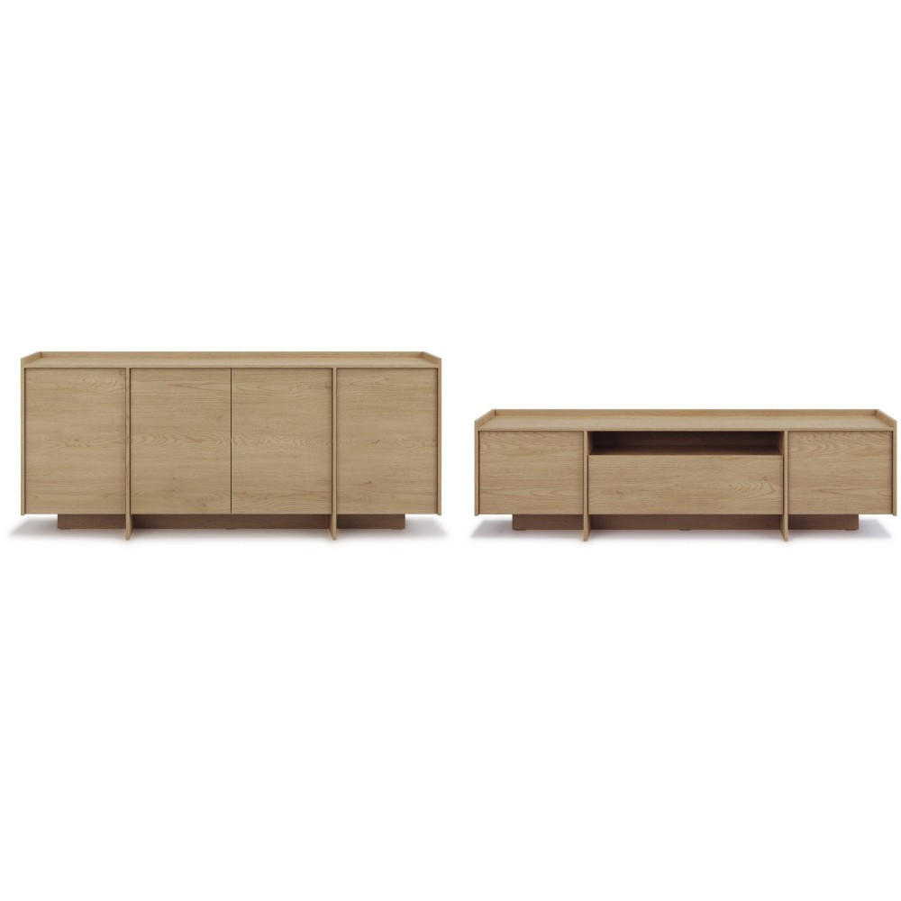 Beautysofa Kommode Eiche 200x90x38 cm