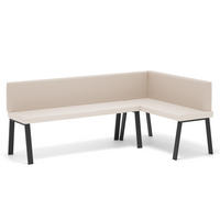 ECKBANK rechts MONO Y Kunstleder glatt, 142/196 cm Beige - Beige, Kunststoff/Textil (142/196cm) - Idohome