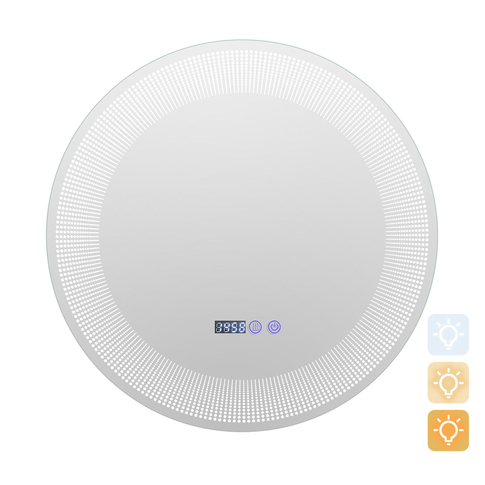 BADEZIMMERSPIEGEL Silber - Silberfarben, Glas (60/4/60cm) - COSTWAY