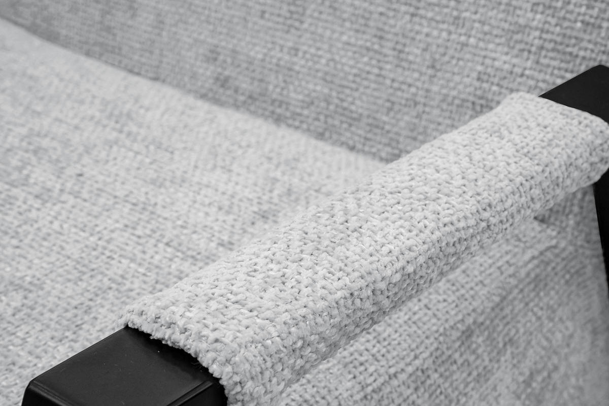 SESSEL KOBE, hellgrau - Hellgrau/Schwarz, Holz/Textil (72/76/90cm) - Courtois Laville