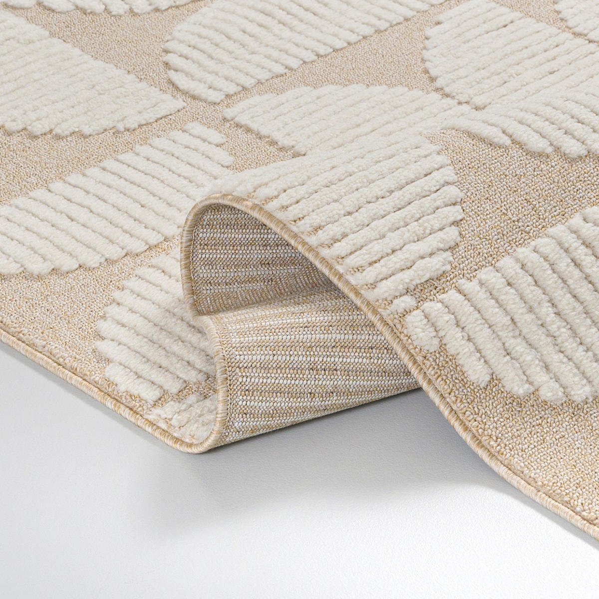 TEPPICH Beige Geometrisch, Moderne 160 x 230 cm - Ecru/Beige, Textil (160/230cm) - Mazovia