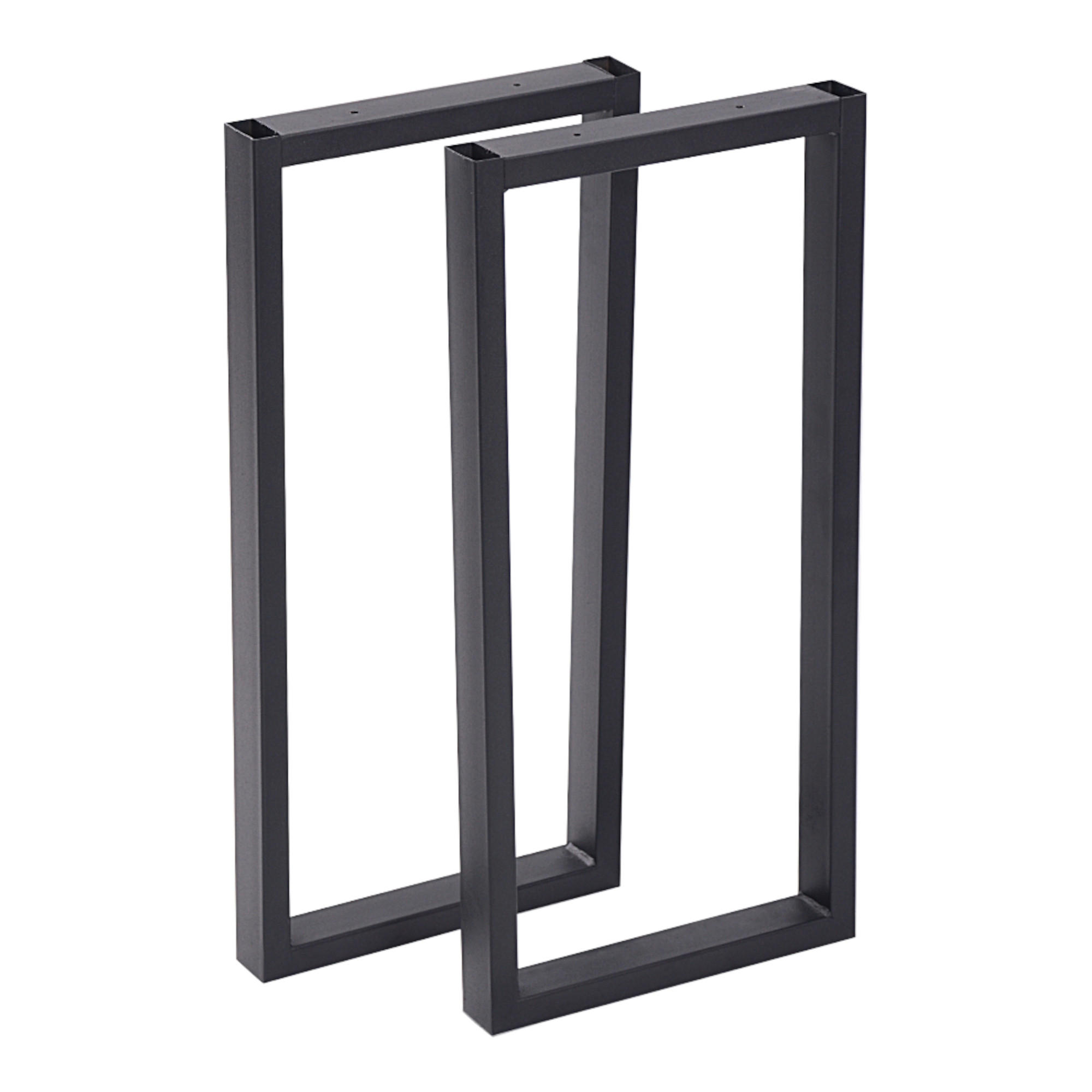 TISCHGESTELL-SET 2 TLG. Møldrup - Schwarz, Metall (27/56/4cm) - [en.casa]