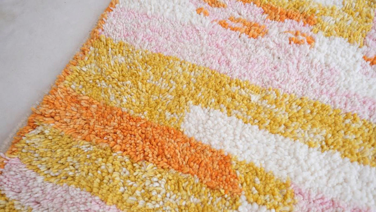 BERBERTEPPICH aus Marokko aus reiner Wolle 250x 350 cm - Orange, Naturmaterialien (250/350cm) - AFK Living