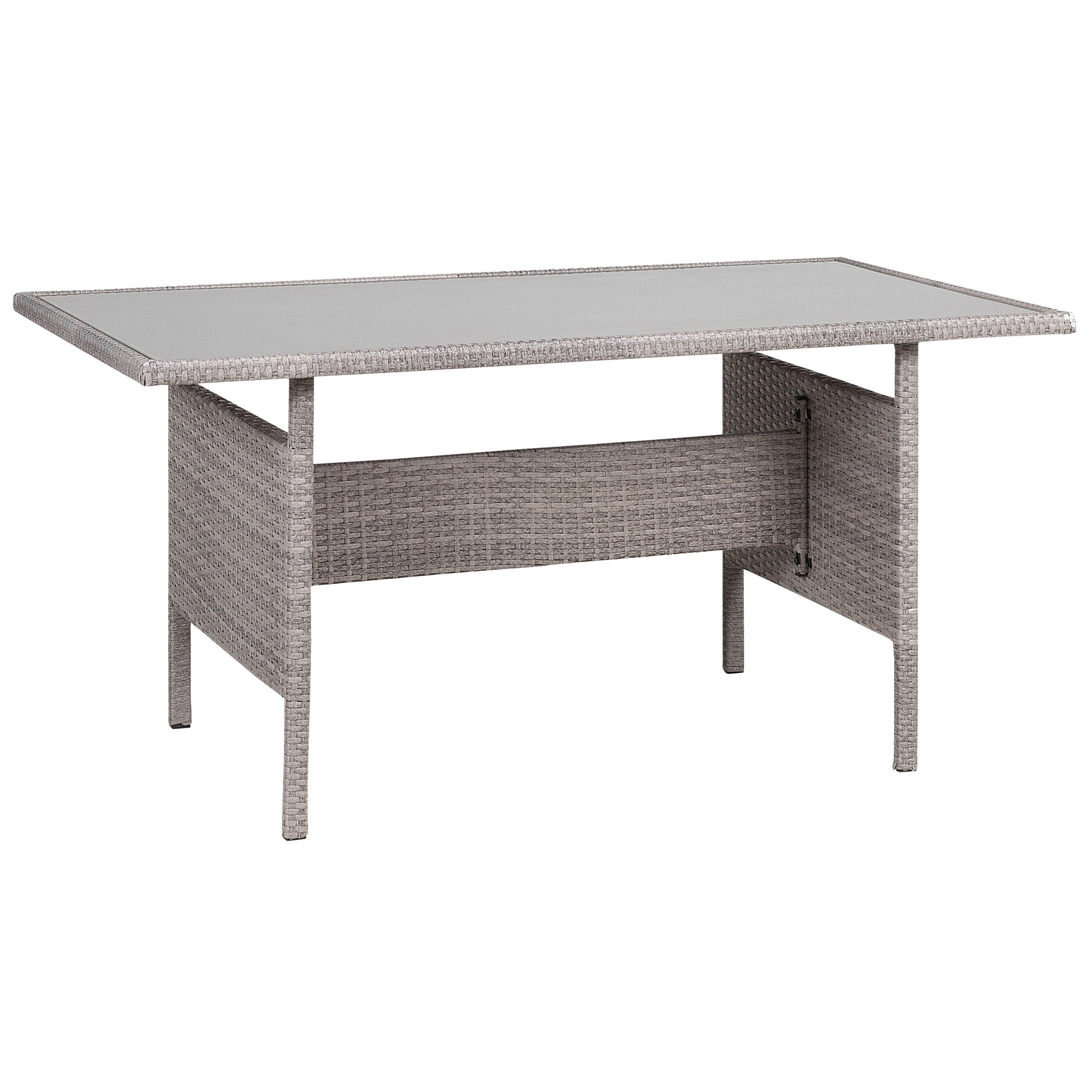 GARTENTISCH Grau Viterbo - Grau, Kunststoff (145/80/74cm) - Beliani