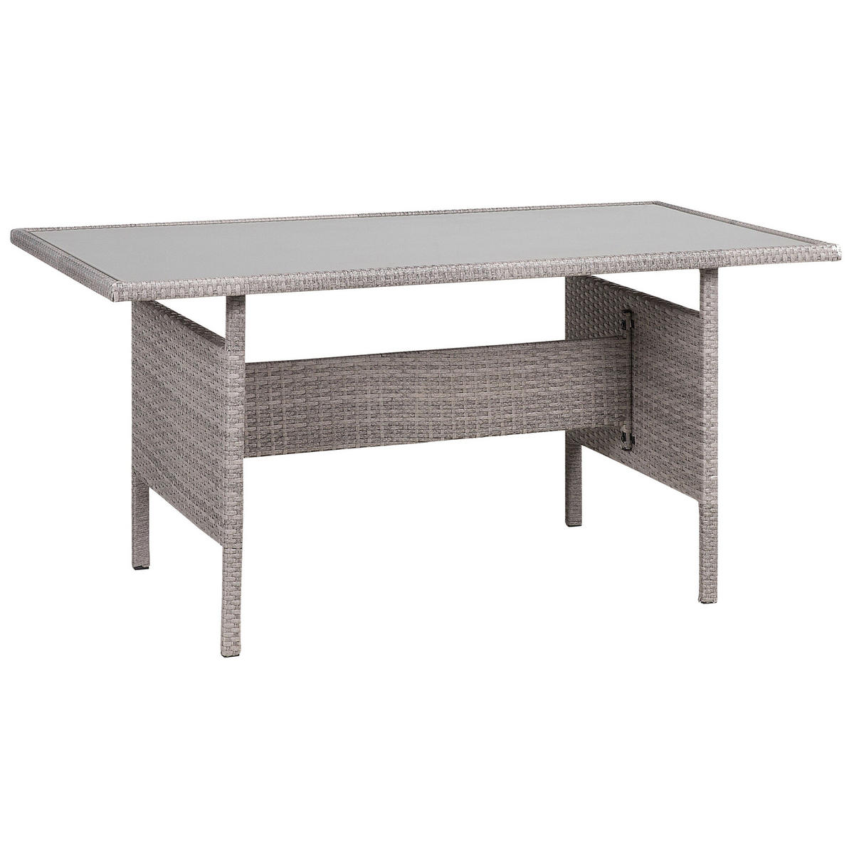GARTENTISCH Grau Viterbo - Grau, Kunststoff (145/80/74cm) - Beliani