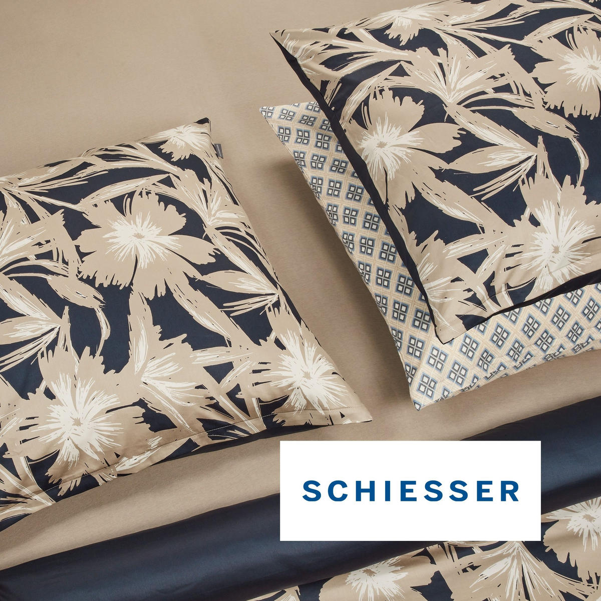 BETTWÄSCHESET Yosa - Renforcé - 2-teilig - 135 x 200 cm - Sand - Sandfarben, Textil (135/200cm) - SCHIESSER