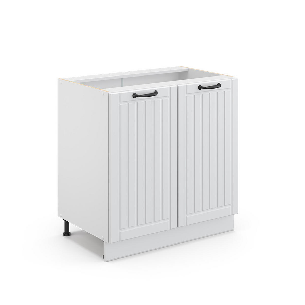 SPÜLENUNTERSCHRANK Fame-Line Weiß Landhaus 80 cm mit Regal, ohne AP - Weiß, Holzwerkstoff (80/82/51.6cm) - Vicco