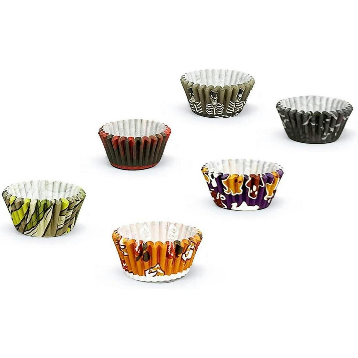 MUFFINFÖRMCHEN 300 Stück Set Halloween-Design Mini - Multicolor, Papier (3.2/2.1/3.2cm)