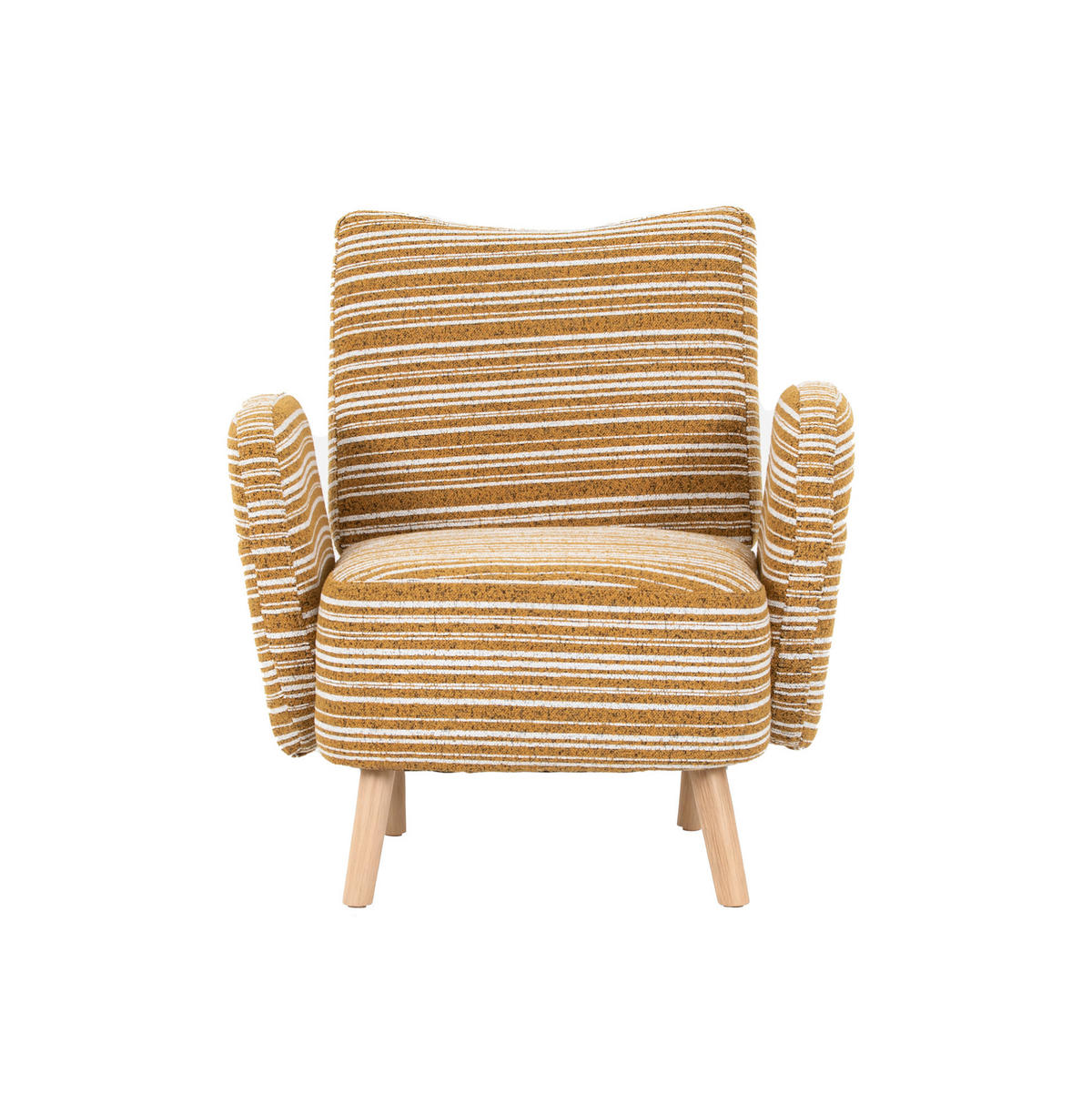 SESSEL 77/81/87 cm in Senfgelb aus Bouclé mit Seitentasche - Currygelb, Textil (77/87/81cm) - BEAOK