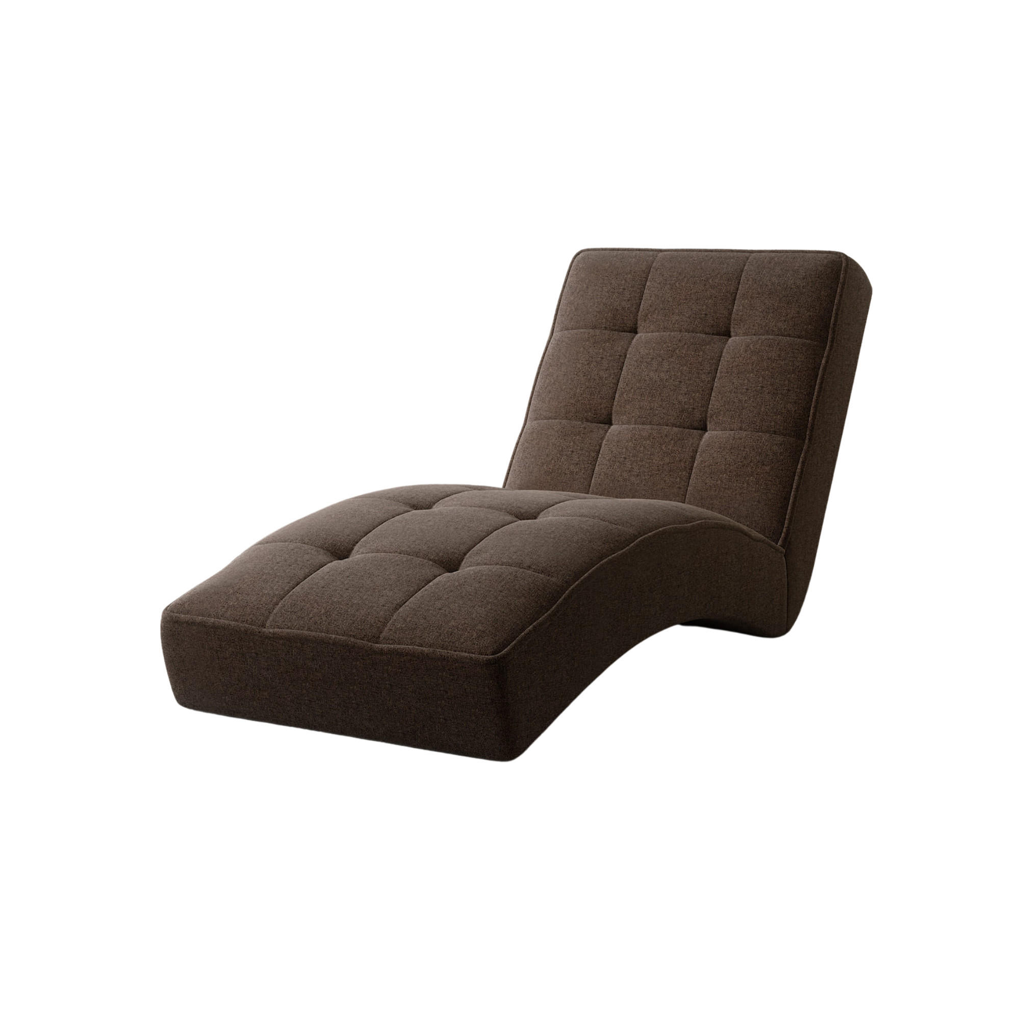 CHAISELONGUE - Livano - Hellbraun (Twist 06) - Braun, Holzwerkstoff (73/79/170cm) - Möblo