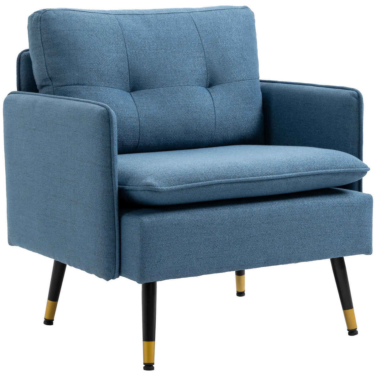SESSEL DE-13390 Blau - Blau, Textil (70/80/72cm) - ComfortXL
