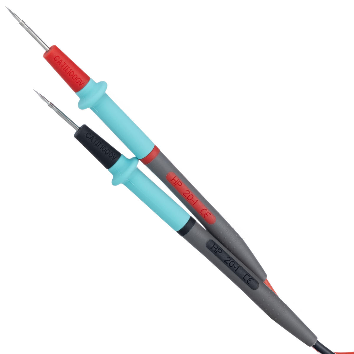 MESSLEITUNG Universal, 1000 V CAT III, 20 A, Nadelspitze 0,4 mm, Silikon, 103 cm, Bananenstecker - Multicolor, Kunststoff/Metall (10/10/10cm)