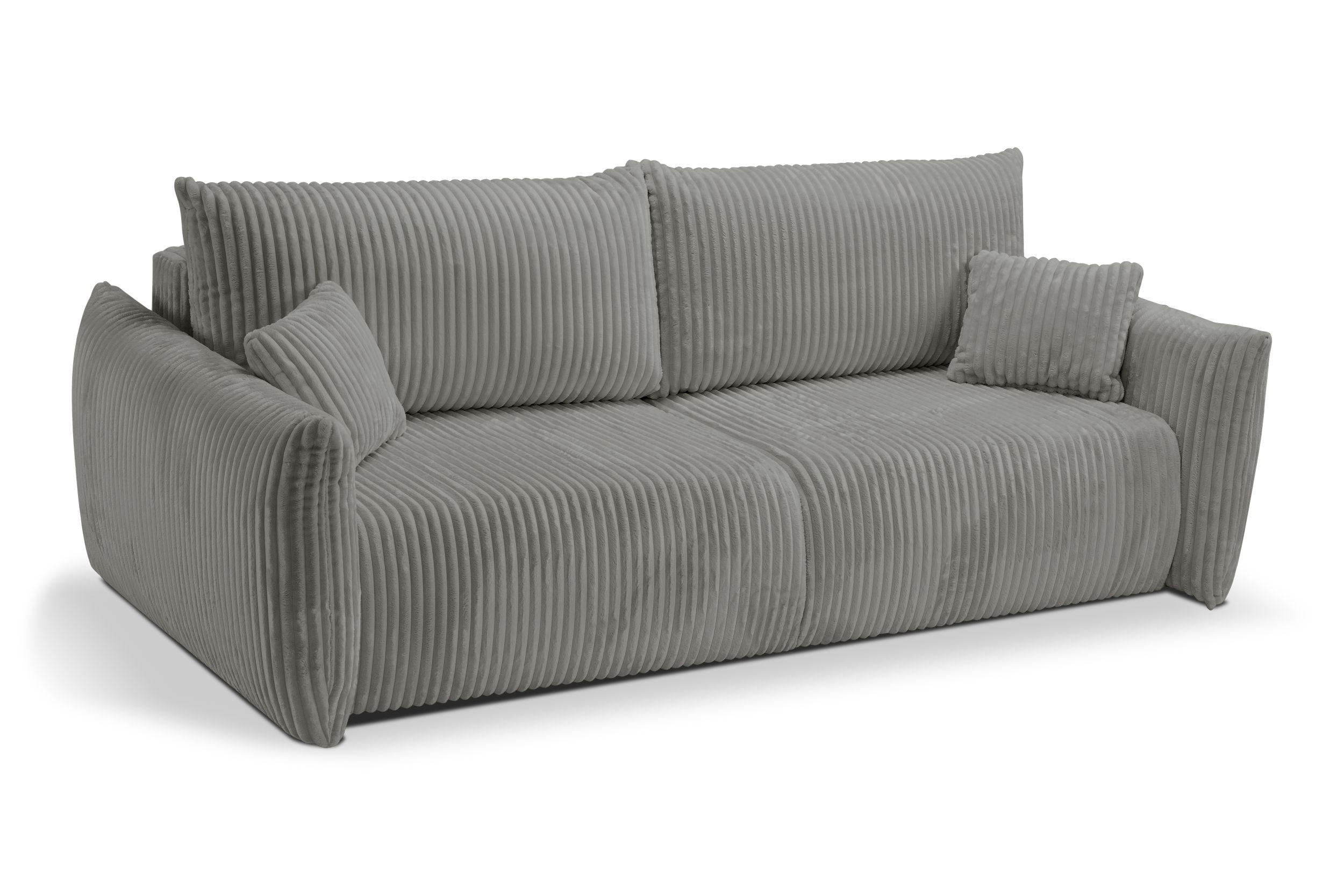 SOFA Hallora - Stahl (Tilia 90) - Anthrazit, Holzwerkstoff (240/88/108cm) - Möblo