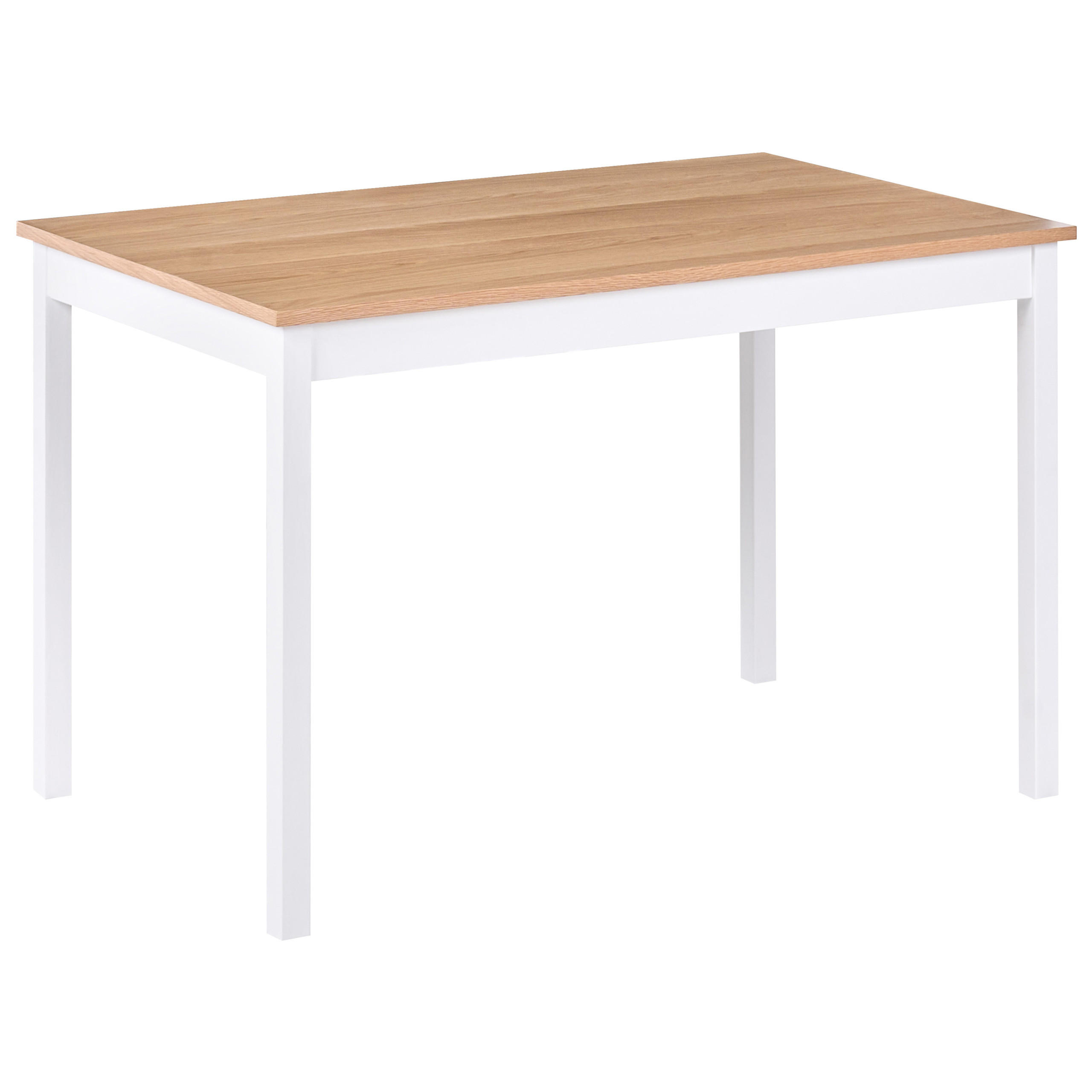 BLAGOVAONSKI STOL 120/75/74 cm bijeli, svijetlosmeđi pravokutni Houston - bijela/svijetlo smeđa, drvo (120/75/76cm) - Beliani