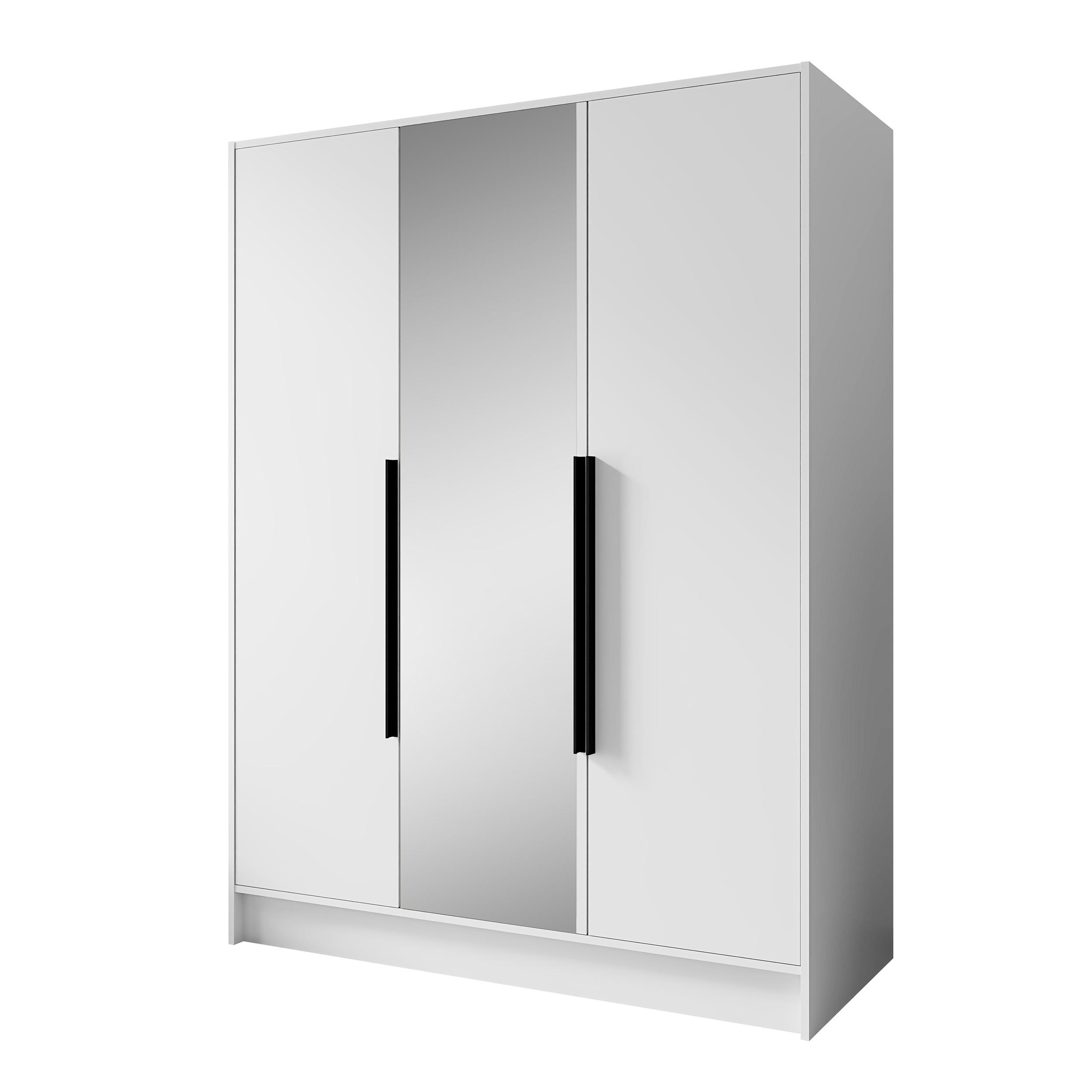 Beautysofa Drehtürenschrank Weiß 150x200x51 cm