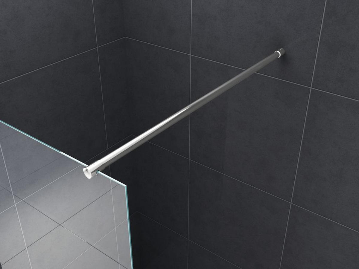 DUSCHWAND STRETTO Klar 140 x 200 cm 8 mm ESG - Klar, Glas (140/200cm) - Glasdeals