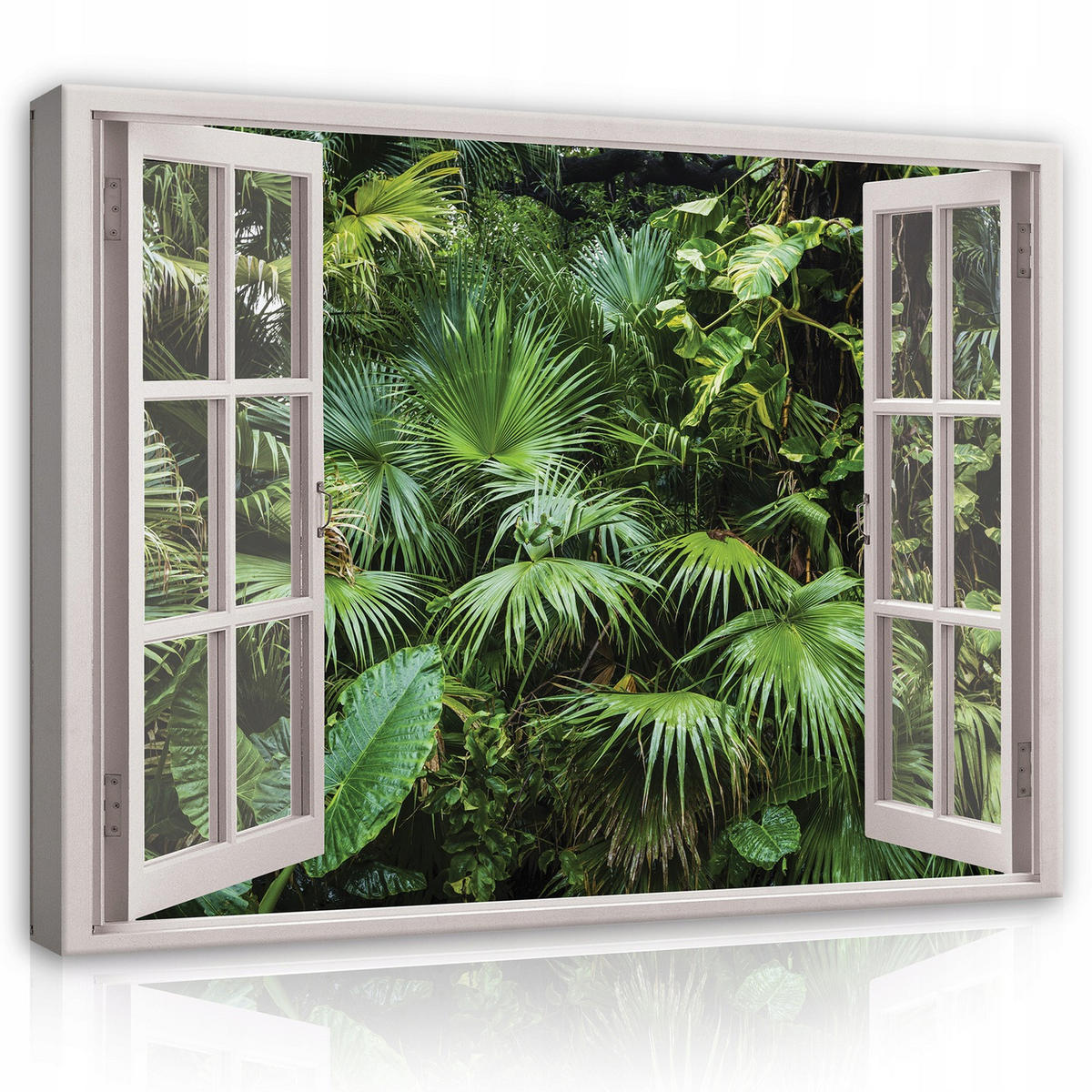 BILDER auf Leinwand Grüne Blätter Modern 80x60 - Multicolor, Holzwerkstoff (80/60cm) - Wallarena