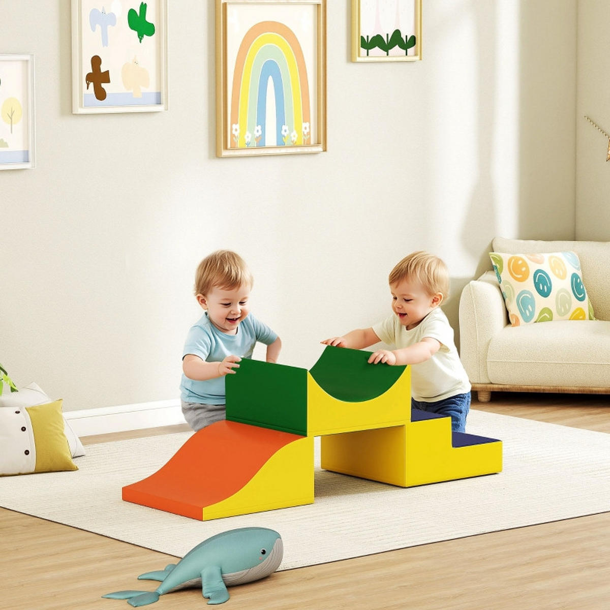 KONSTRUKTIONSSPIELZEUG Bauset Gelb - Gelb, Leder (45.7/20.3/141cm) - Korfee