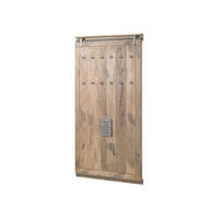 WANDGARDEROBE Mango 100x8x190 whitewash lackiert RAILWAY #3008 - Beige, Holz (100/190/8cm) - Massivmoebel24