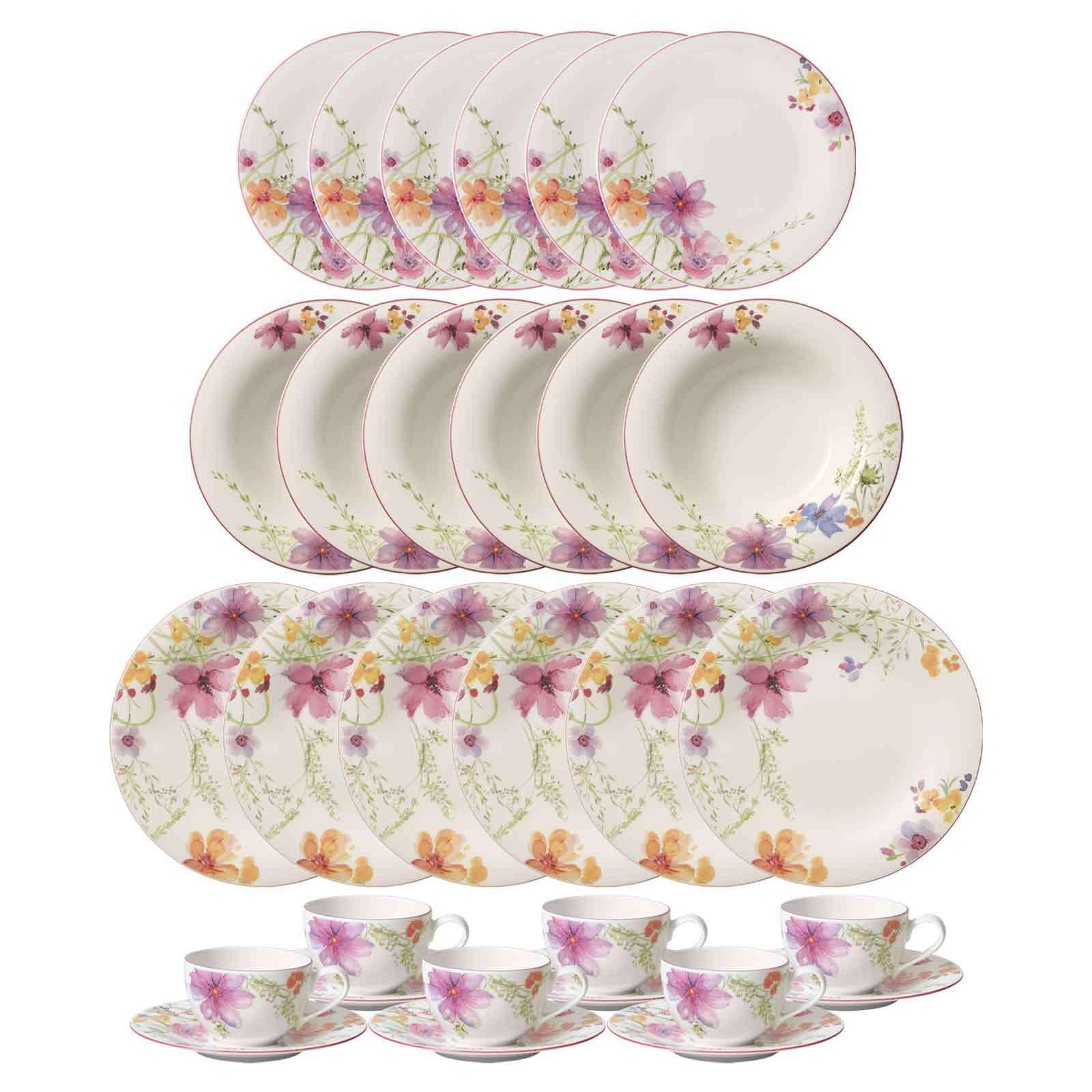 GESCHIRR-SET Mariefleur Basic bunt 30er Set - Multicolor, Keramik (1/1/1cm) - Villeroy & Boch