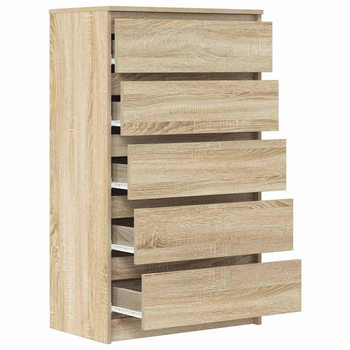 KOMMODE mit 5 Schubladen 60/36/103 cm aus Holzwerkstoff Sonoma-Eiche Dekor - Sonoma Eiche, Holz (60/103/36cm) - vidaXL