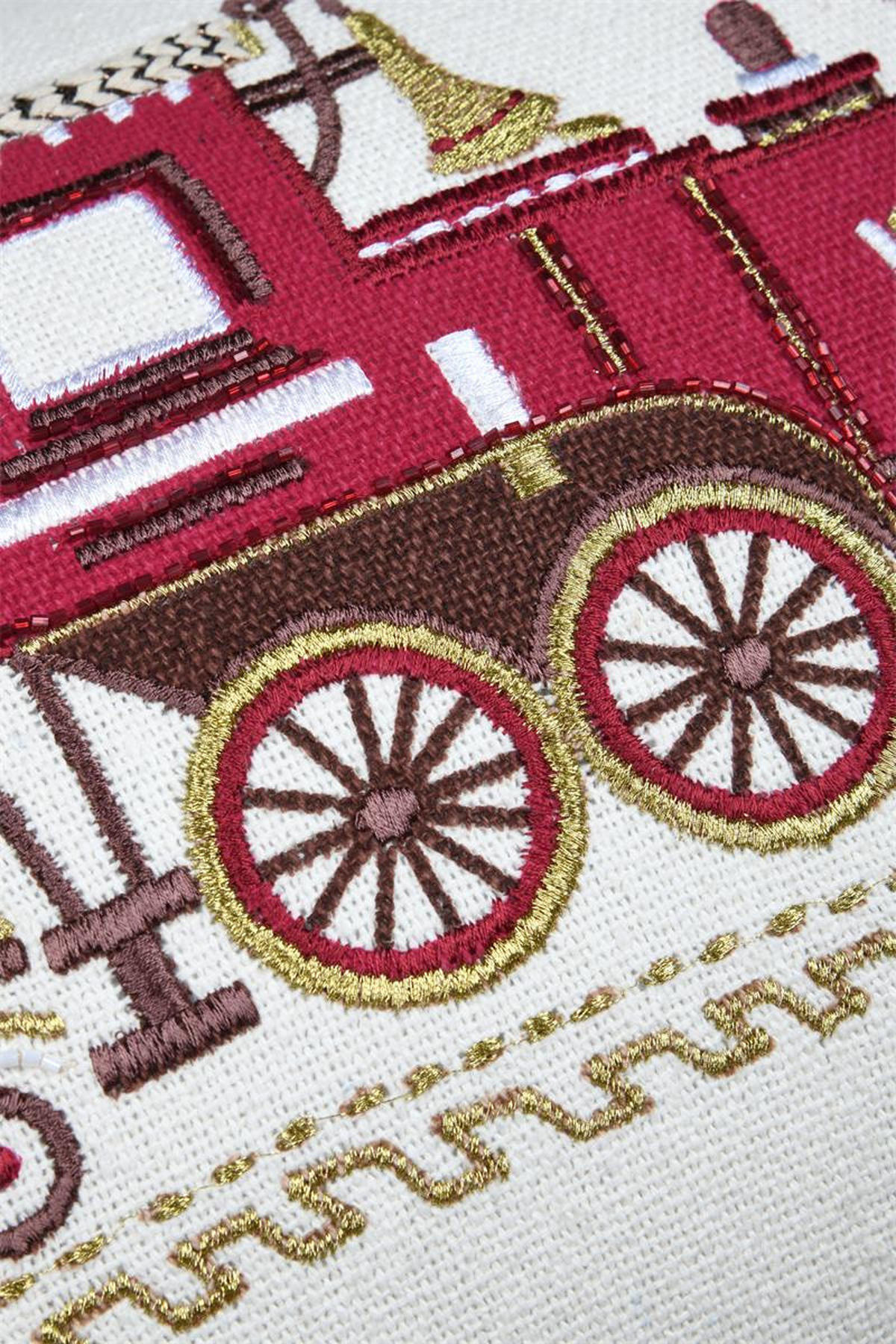 WEIHNACHTSKISSEN Print 35/55 cm - Multicolor, Naturmaterialen (55/35cm)