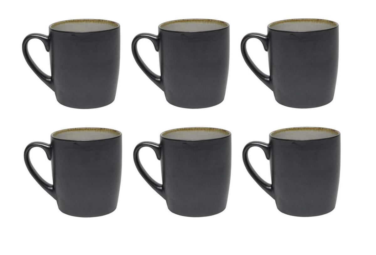 TASSE Becher Kos - 350 ml - 6 Stück - Grau, Keramik (0.35L) - Cookinglife