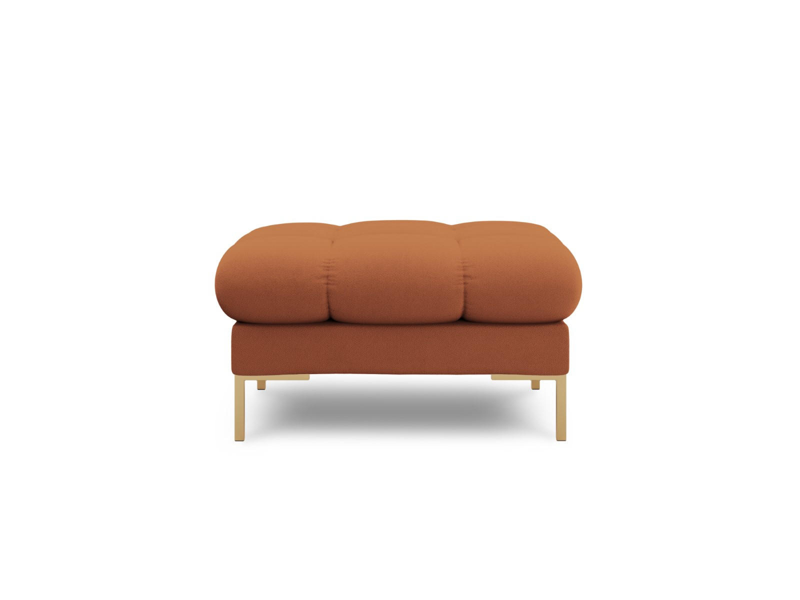 POUF Mamaia aus strukturiertem Stoff ziegelstein - Braun, Textil (60/41/60cm) - Micadoni