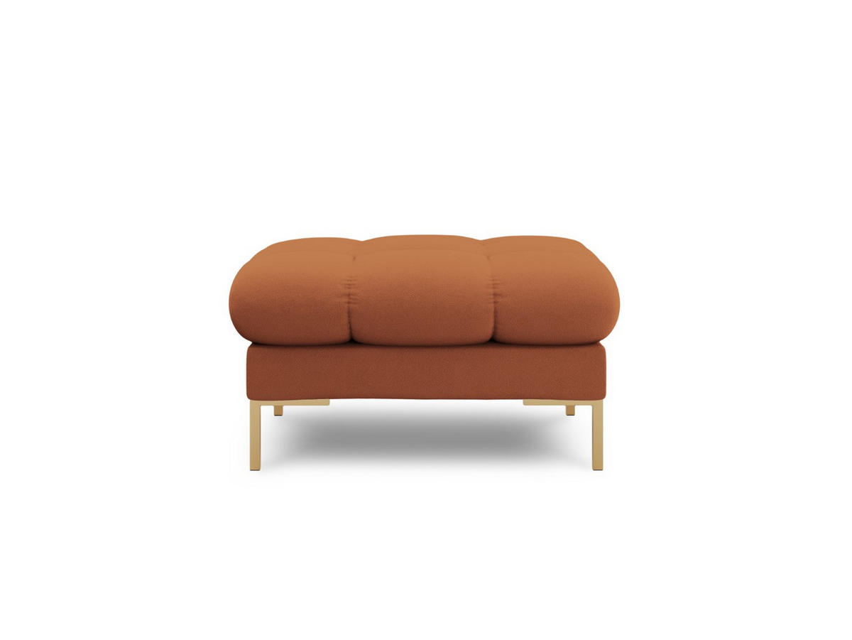 POUF Mamaia aus strukturiertem Stoff ziegelstein - Braun, Textil (60/41/60cm) - Micadoni