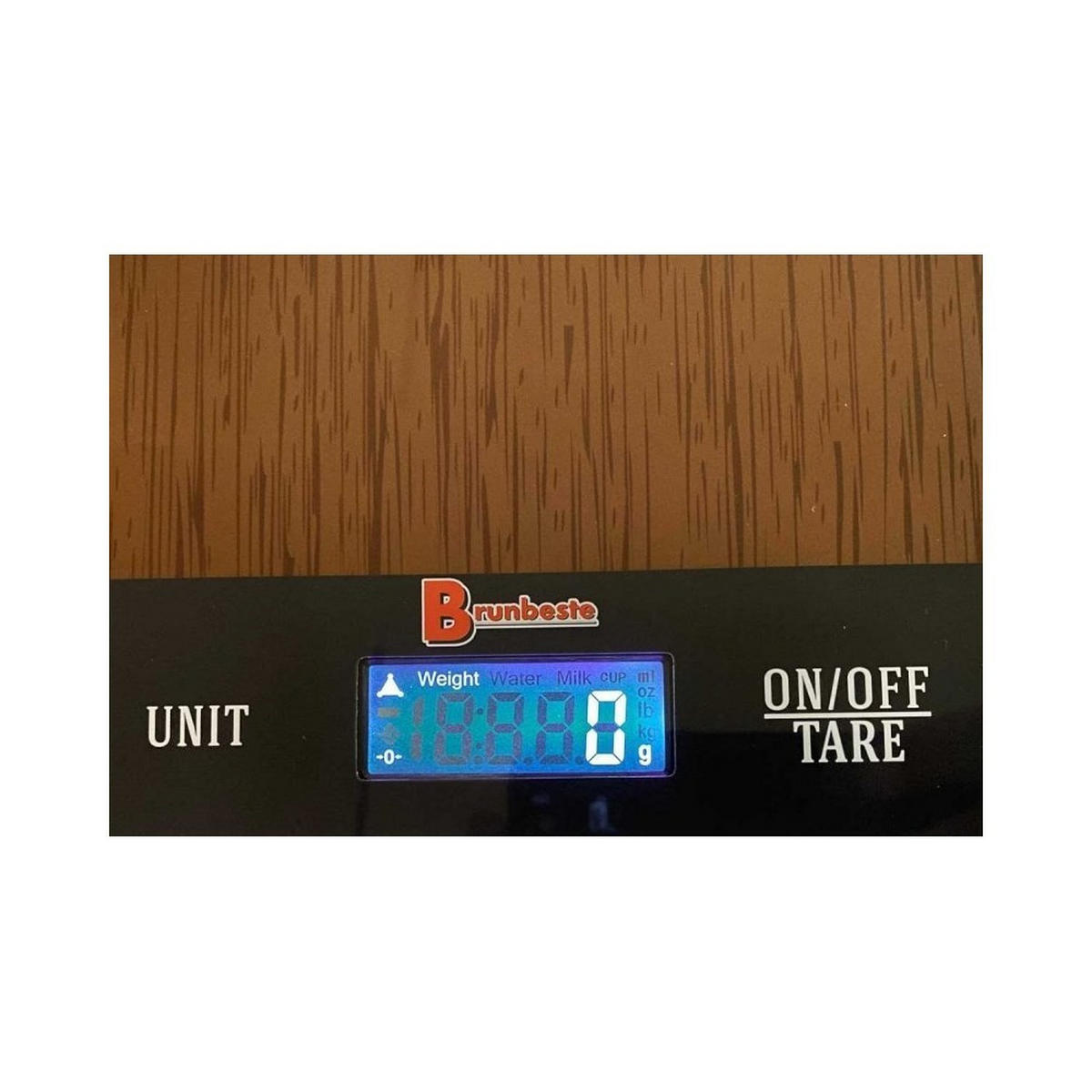KÜCHENWAAGE Braun 17/15/3 cm 12535 - Braun, Glas - Brunbeste