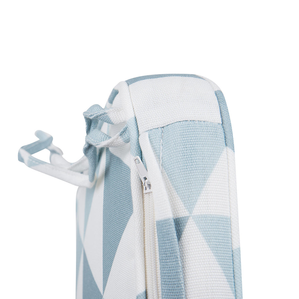 SITZKISSEN Weiß 29 x 38 cm Fiji - Blau/Weiß, Textil (38/5/29cm) - Beliani