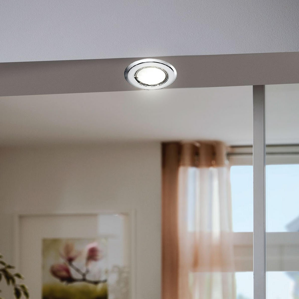LED EINBAUSTRAHLER Chrom Silber - Silberfarben, Metall (8/8/13.5cm)