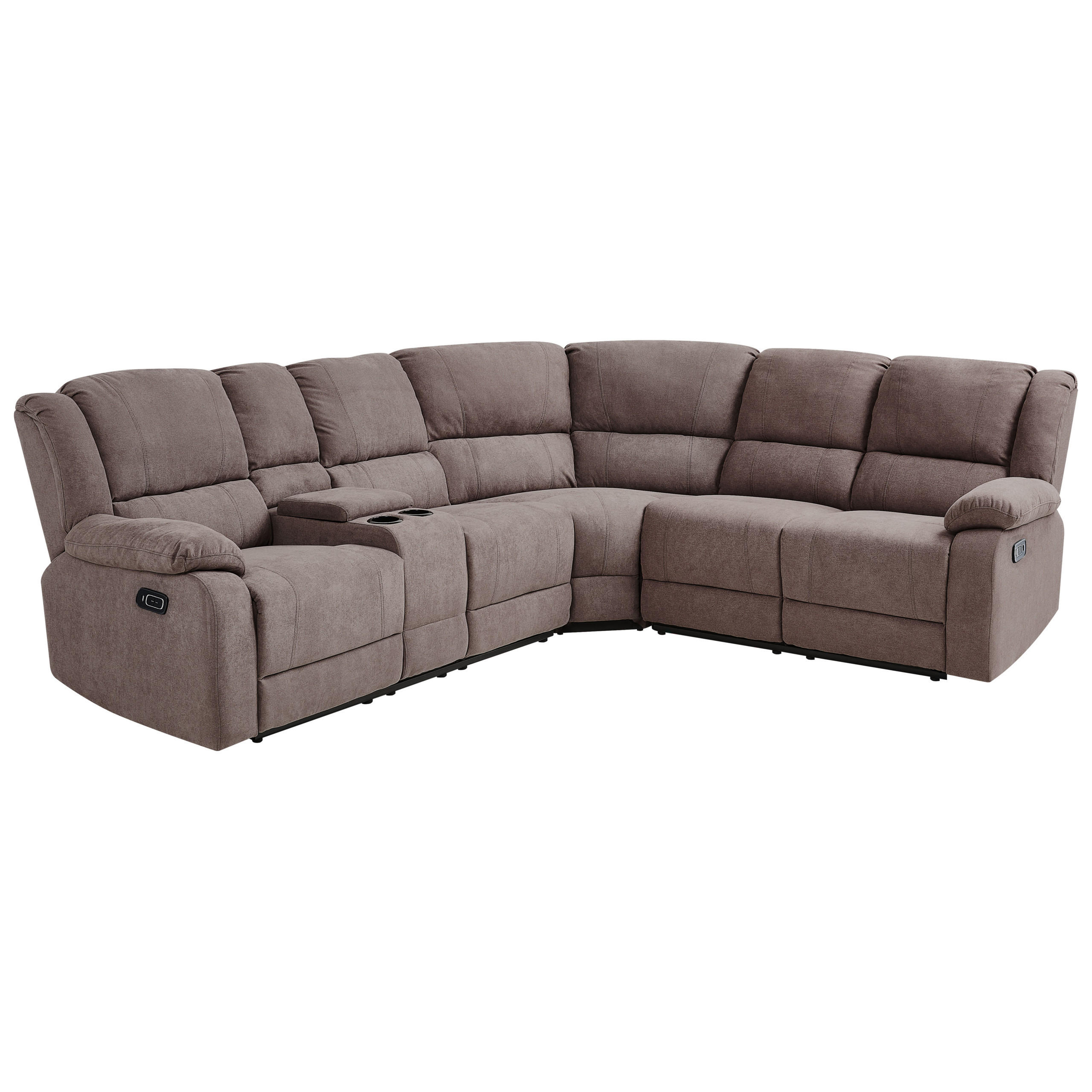 ECKSOFA Polsterbezug Taupe Rokke - Taupe, Textil (229/196cm) - Beliani