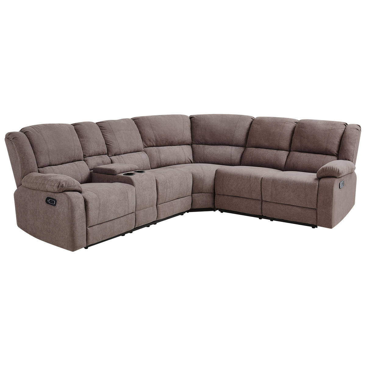 ECKSOFA Polsterbezug Taupe Rokke - Taupe, Textil (229/196cm) - Beliani