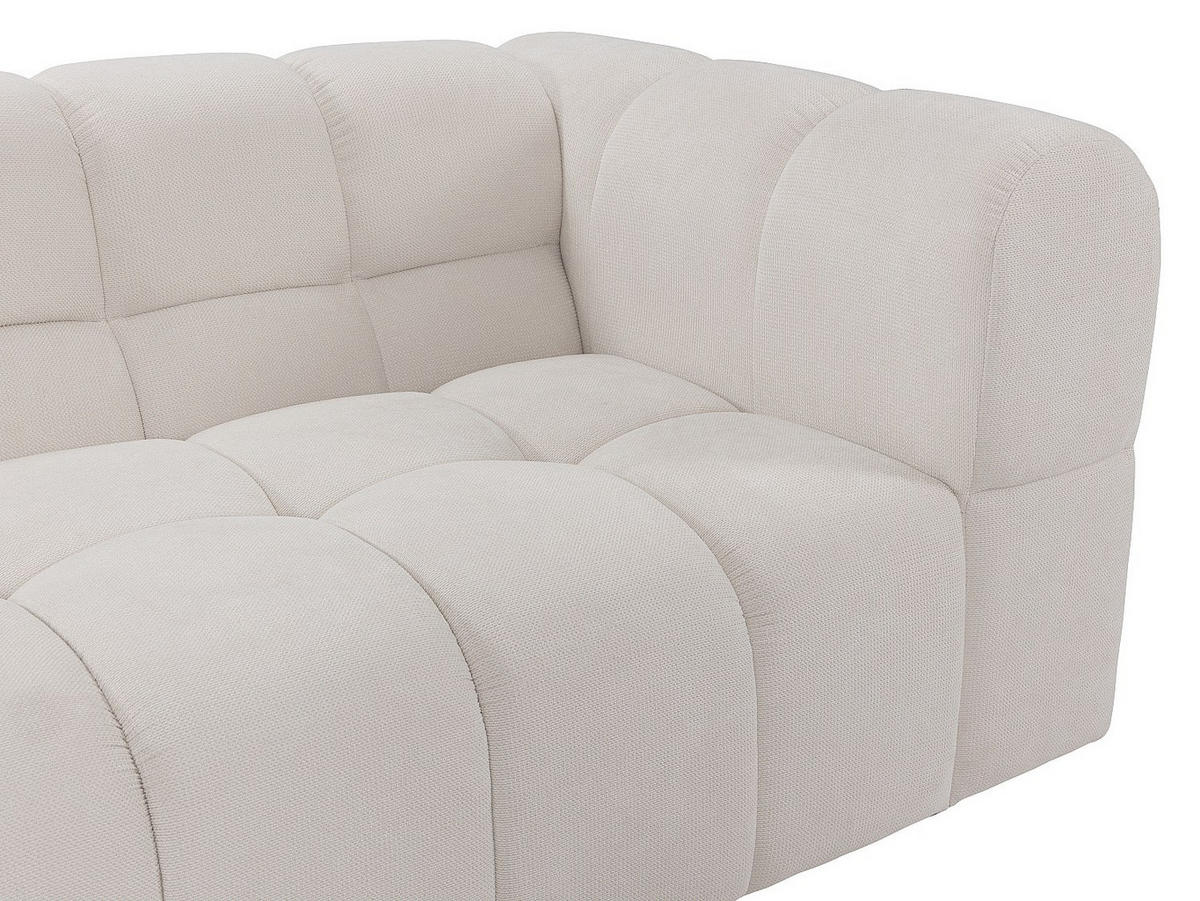SOFA - 3 Personen - stoff - beige Rimalo - Beige, Textil (214/75/102cm) - Vente-Unique