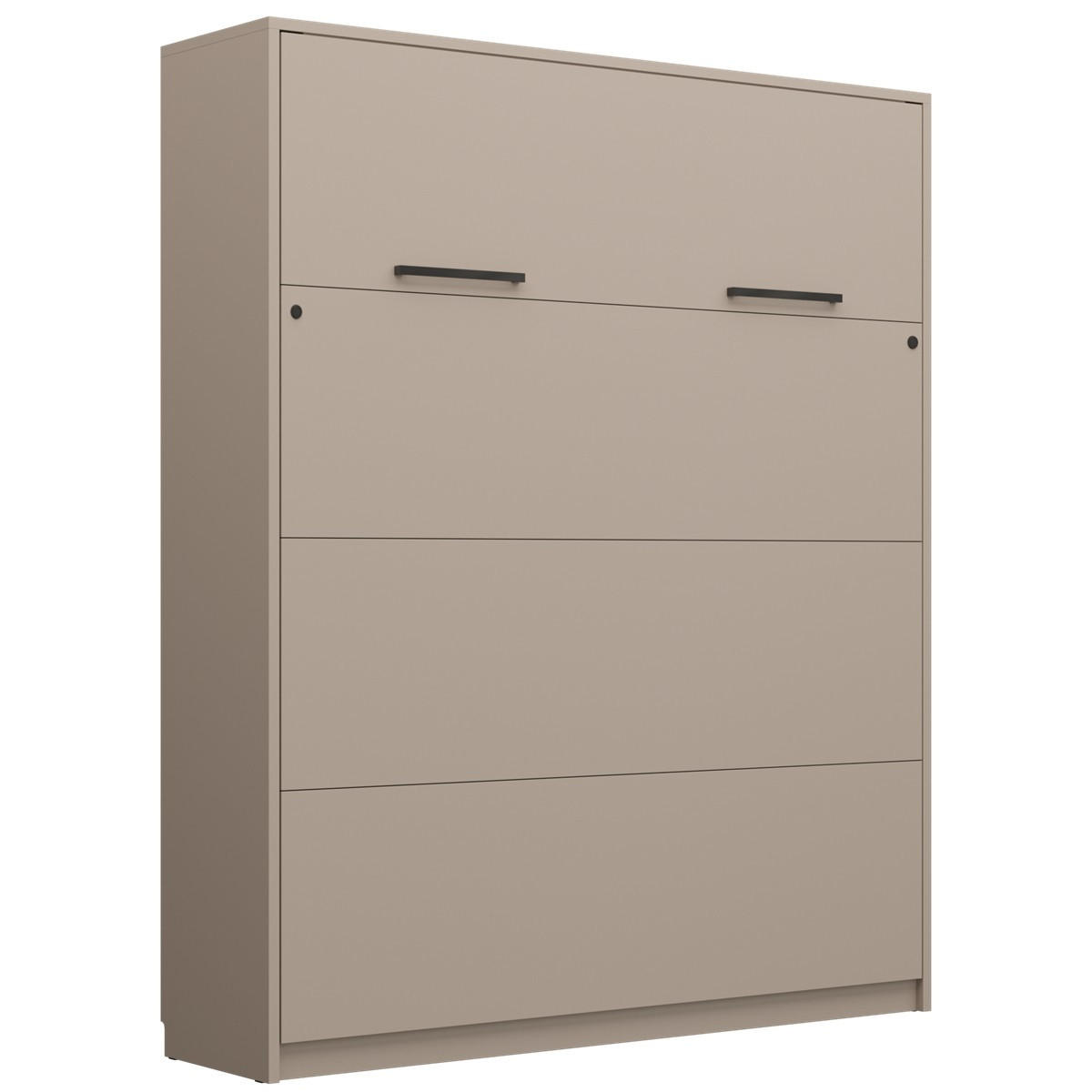 SCHRANKBETT Klappbett vertikal GN160x200 - Congo - Grau, Holzwerkstoff (160/200cm) - QMM TraumMöbel