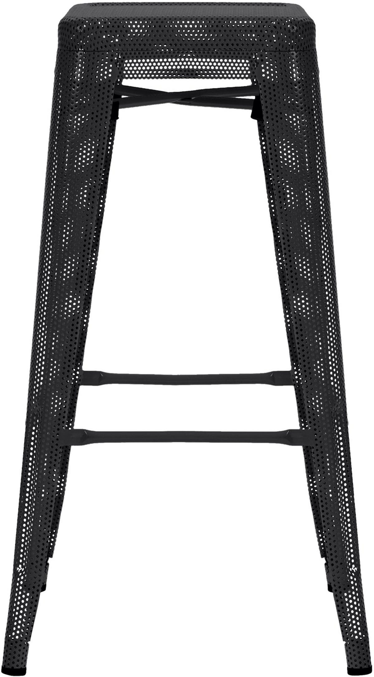 BARHOCKER Fluton schwarz - Schwarz, Kunststoff/Metall (43/77/43cm) - TPFLiving