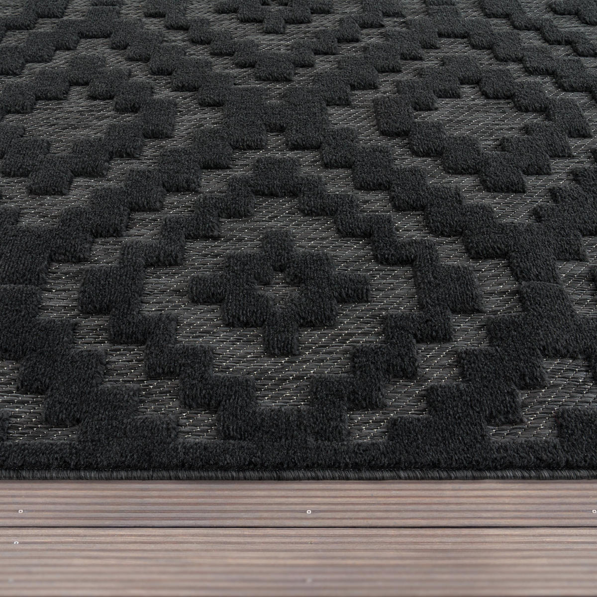 OUTDOORTEPPICH 80/250 cm Livorno 672 - Anthrazit, Textil (80/250cm) - Paco Home