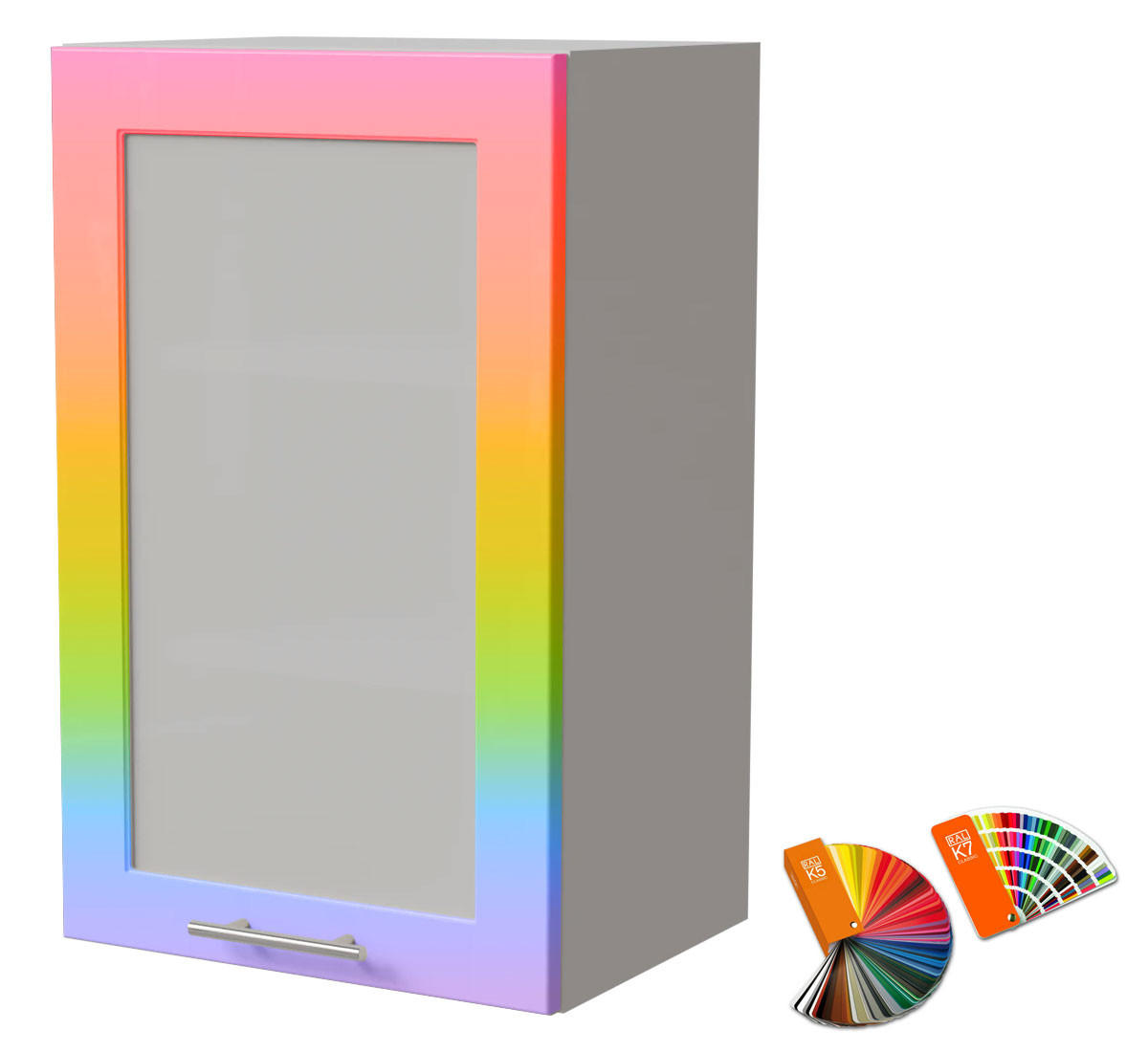 KÜCHENHÄNGESCHRANK Brerra W2S/45 Weiß / RAL Wunschfarbe K5/K7 45 / 32,5 / 72cm - Multicolor/Weiß, Holz/Holzwerkstoff (45/72/32.5cm) - Feldmann-Wohnen