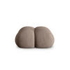 POUF Loretto aus strukturiertem Stoff cappuccino - Cappuccino, Textil (90/40/90cm) - Cosmopolitan Design