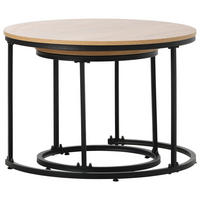 COUCHTISCH Eiche 2er-Set - Eichefarben, Holzwerkstoff (70.5/70.5/50cm) - PANGIVO