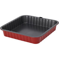 BACKBLECH Basic Rot 25X25X4,5 cm Metall - Rot, Metall (25/4.5/25cm) - Mondex